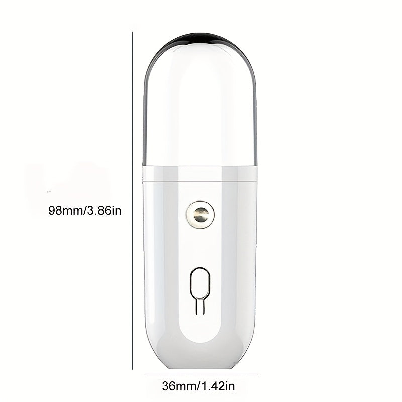 Appareil facial portable hydratant, nano atomiseur USB 30 ml, compact, vaporisateur pour visage, idéal maison, bureau et voyage, soin et maquillage quotidien.