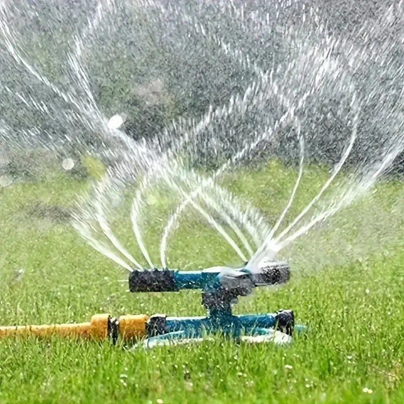 360-Degree Rotating Lawn Sprinkler Head - Multi-Functional Garden Irrigation Tool for Efficient Outdoor Watering, Adjustable Flow, Green Plastic Design, 360° Coverage for Lawns &amp; Gardens, Outdoor Sprinkler | Rotating Sprinkle