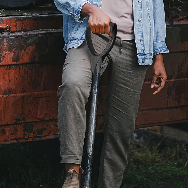 1pc Heavy-Duty Ergonomic Durable Plastic Shovel Handle with Ergonomic Grip &amp; Curved/Straight Design - Compatible with Shovel, Spade, Lawn Mower-like Attachments - Ideal for Snow Removal, Gardening, Landscaping, Soil Digging