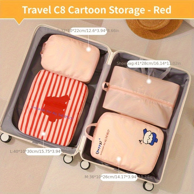 Sacs de rangement de voyage, étanches et portables, pour vêtements, chaussures et articles de toilette, facilitant l’organisation et le packing des bagages.