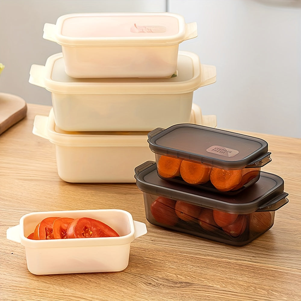 3psc Thickened Transparent Sealed Fresh-Keeping Box Rectangular Freezer Storage Container Plastic Microwave Food Grade Storage Box