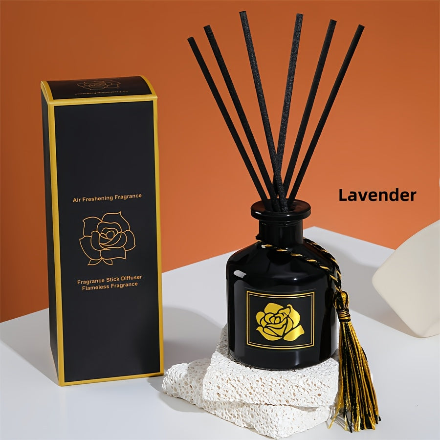 Diffuseur d’ambiance à parfum intense Bouteille avec bâtonnets, disponible en plusieurs senteurs, idéal pour parfumer et rafraîchir maison ou bureau.