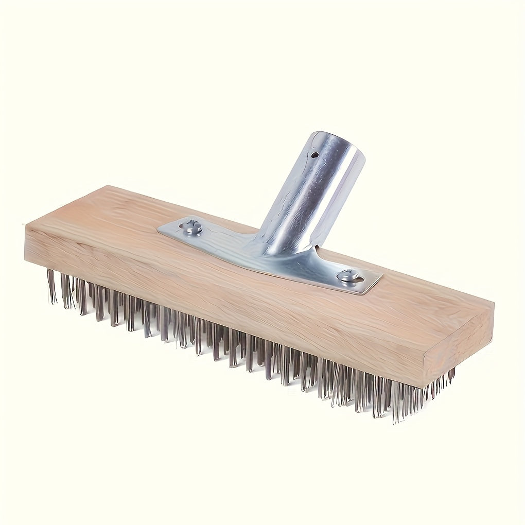 Heavy Duty Wire Floor Brush with Metal Bristles - Manual Cleaning Tool for Efficient Moss &amp; Debris Removal, Sturdy Iron Construction for Metal Surfaces &amp; Garden Cleaning, Durable Garden Cleaning Brush, Garden Cleaning Brush,