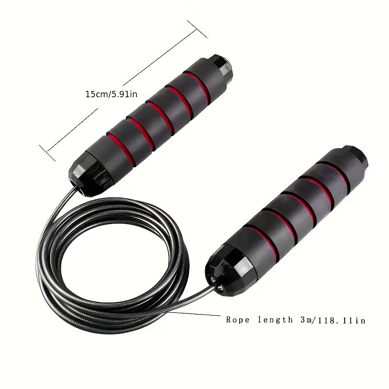 Effective Cardio Weight Loss Jump Rope - Weighted Speed ​​with Memory Foam Handle for Training