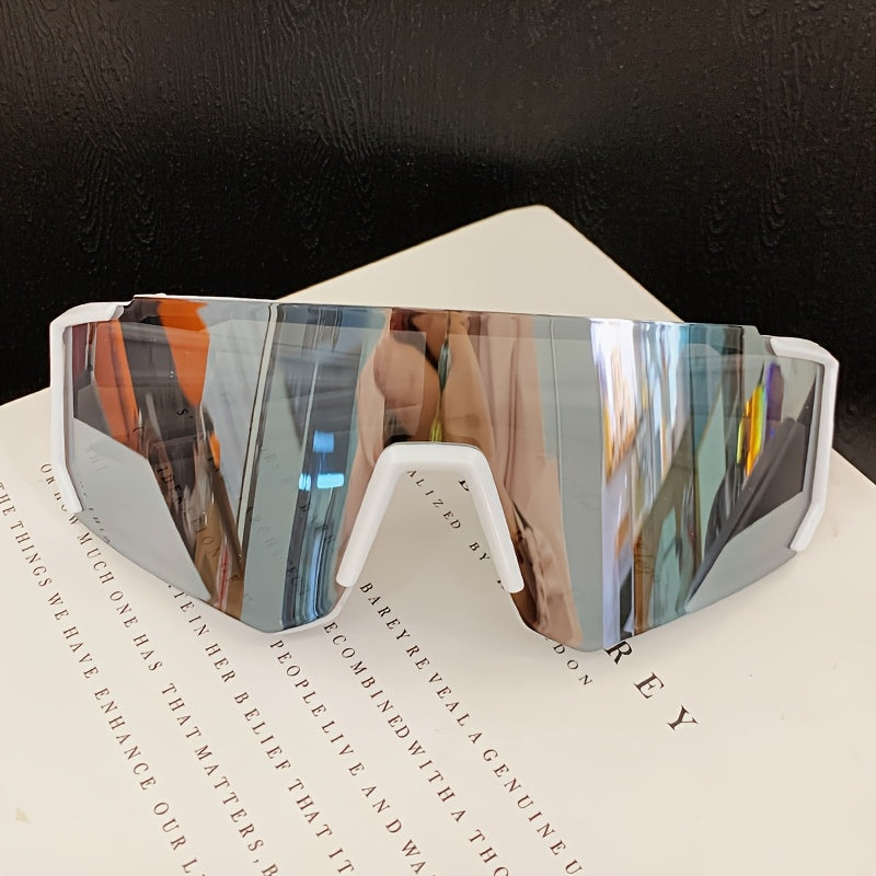 Lot de 4 lunettes unisexe à large monture, verres uniques revêtus, style décoratif, idéales pour un usage quotidien.