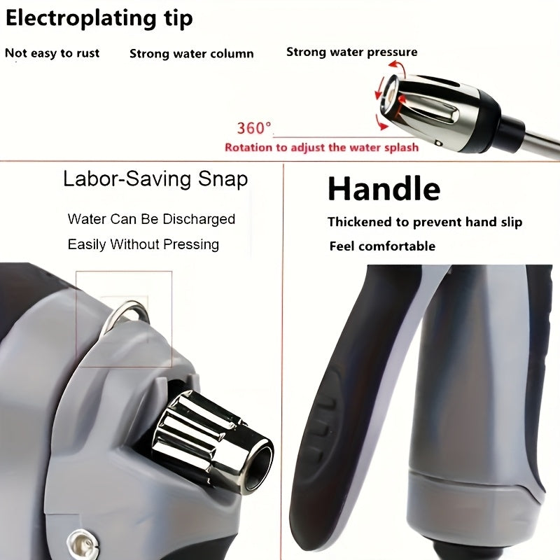 High-Pressure Car Wash Foam Gun with Long Handle - Adjustable Spray Nozzle, Foam Cannon &amp; Pressure Spray Bottle - Heavy-Duty Plastic Construction