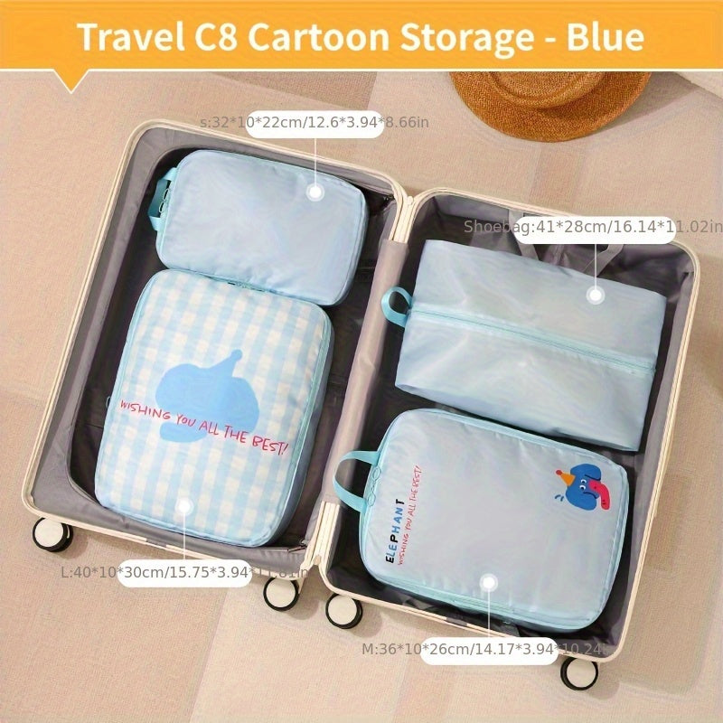 Sacs de rangement de voyage, étanches et portables, pour vêtements, chaussures et articles de toilette, facilitant l’organisation et le packing des bagages.