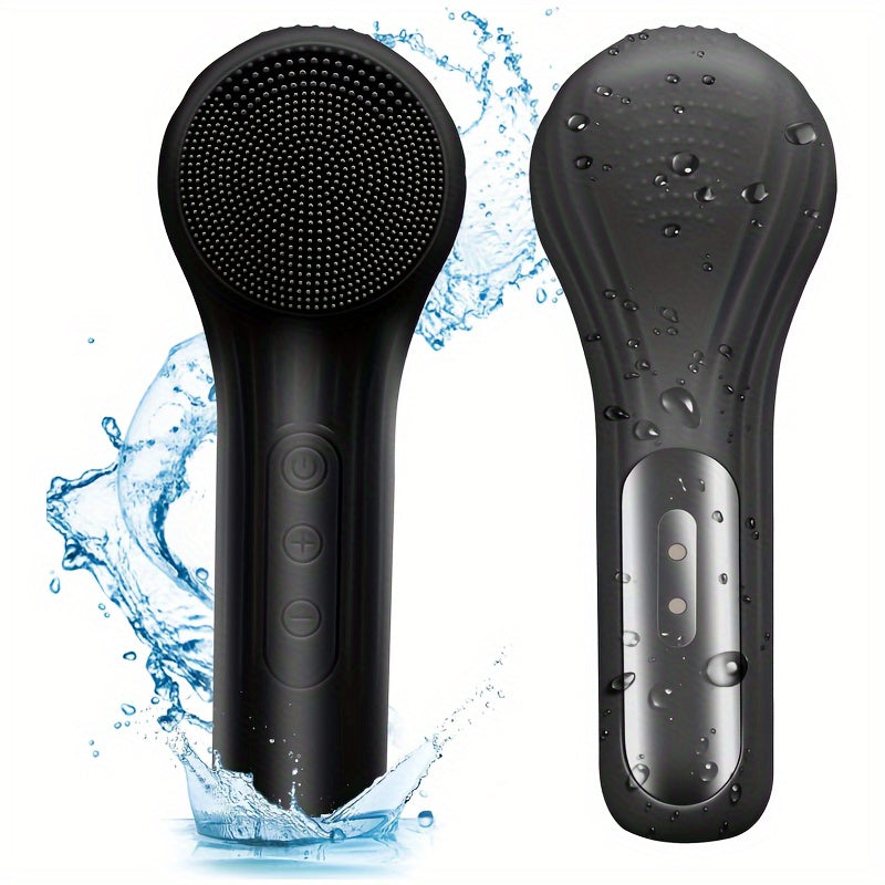 Brosse nettoyante en silicone rechargeable, chauffante, vibrante et massante, nettoie en profondeur et démaquille, parfait cadeau fête des mères.