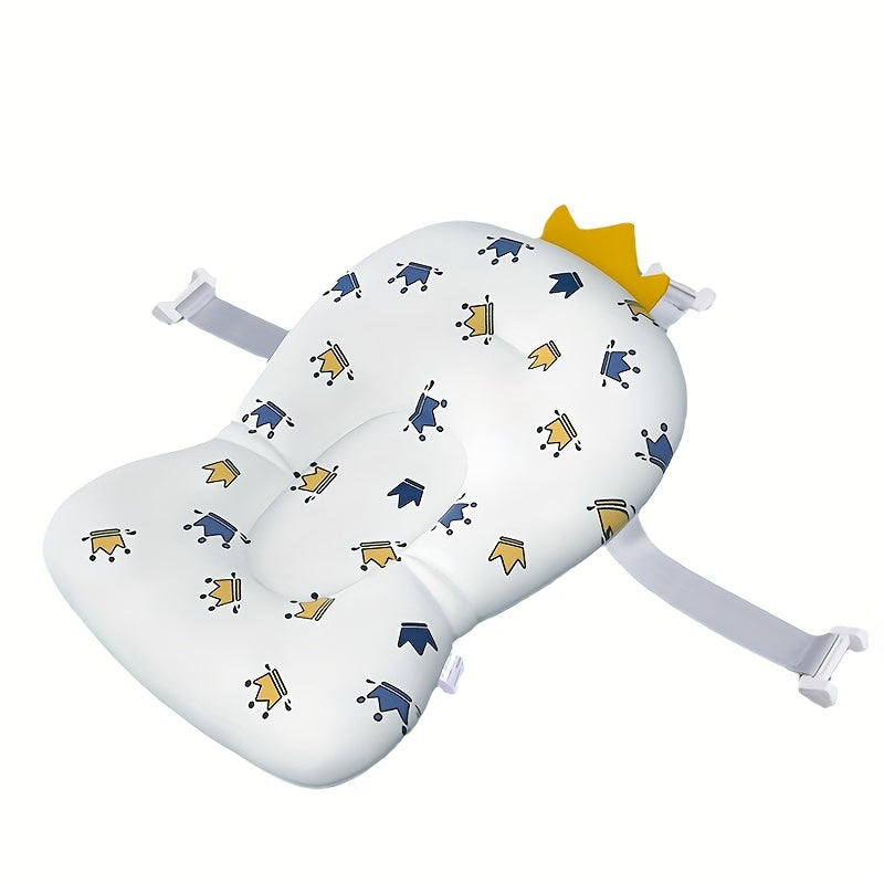 Siège de bain bébé PanLynner, filet antidérapant 0-3 ans, coussin doux en polyester avec sangle de sécurité pour nourrisson et tout-petit.