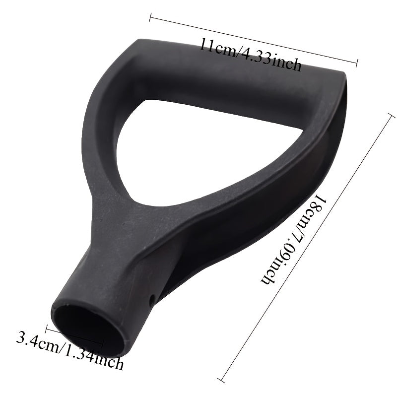 1pc Heavy-Duty Ergonomic Durable Plastic Shovel Handle with Ergonomic Grip &amp; Curved/Straight Design - Compatible with Shovel, Spade, Lawn Mower-like Attachments - Ideal for Snow Removal, Gardening, Landscaping, Soil Digging