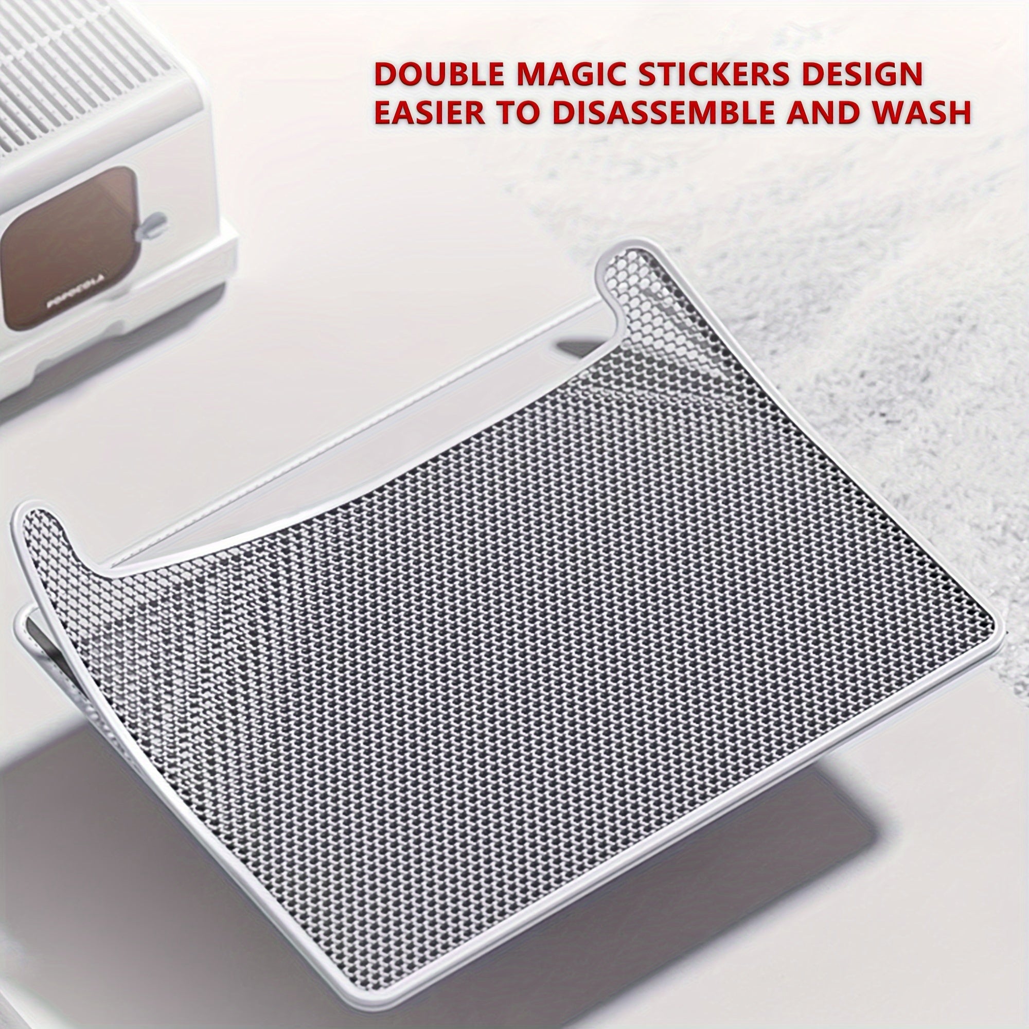 Tapis litière double couche, anti-éclaboussures, contrôle de poussière, retient les grains, facile à nettoyer, idéal intérieur pour maintenir propreté.