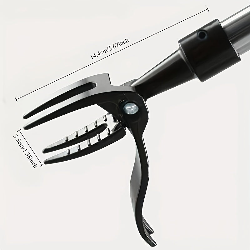 Tête de désherbeur en aluminium robuste, 4 griffes acier pour enlever racines, prise facile, idéal jardin et pelouse (manche non inclus).