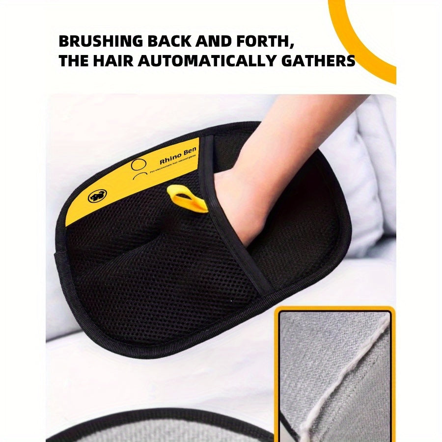 Gants de toilettage anti-statique pour animaux (1/2/3 pièces). Gants en polypropylène noir, efficaces pour éliminer les poils de chats et chiens. Accessoire tendance et durable.