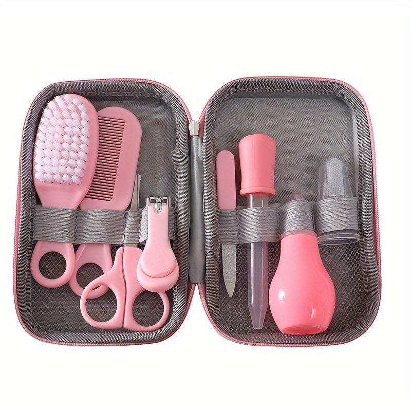 8pcs Medical Care &amp; Beauty Kit - Portable 8-in-1 Safety Care Set, Nose &amp; Tongue Cleaner, Ideal for Shower Gifts