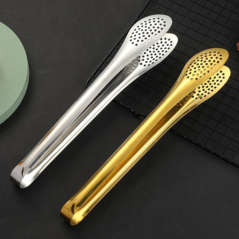 Lot de 6 pinces en acier inoxydable (17,78‑30,48 cm), résistantes à la chaleur et lave-vaisselle, idéales salades, BBQ, pâtes, fruits et buffet.