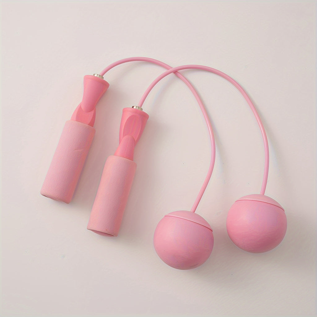 1pair Cordless Skipping Rope With Weighted Ball, Dual-purpose Jump With Sponge Handle, Suitable For Fitness, Workout, Exercise