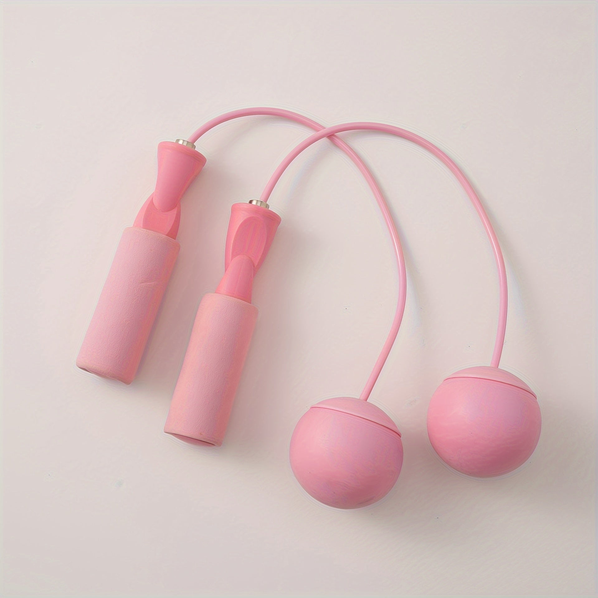1pair Cordless Skipping Rope With Weighted Ball, Dual-purpose Jump With Sponge Handle, Suitable For Fitness, Workout, Exercise