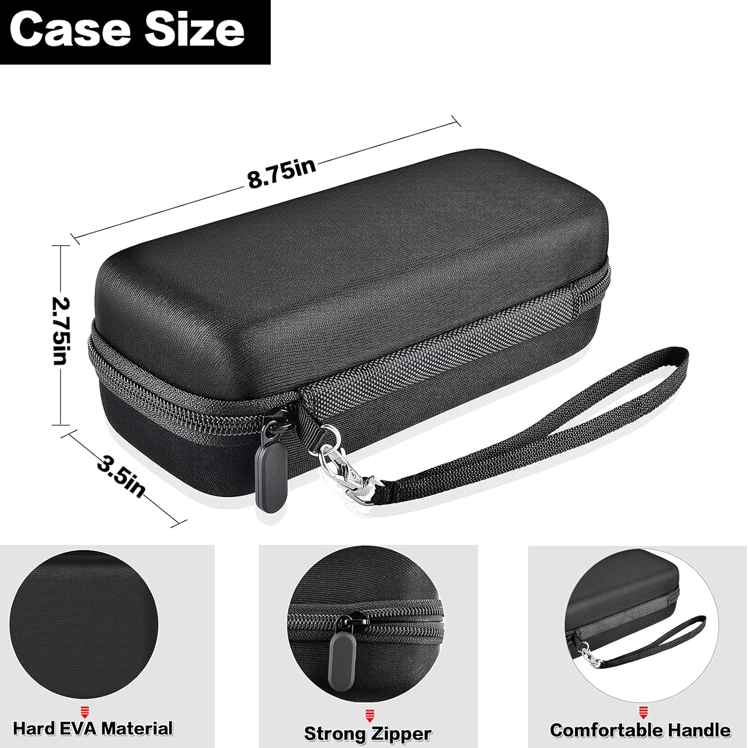 1 Portable Waterproof Shockproof Electric Toothbrush Case, Compatible with Pro 1000/2000/3000/3500/1500 and for Sonicare ProtectiveClean 4100/5100, Home &amp; Travel Use, Secure Zipper Closure, Odorless Travel Toothbrush Holder