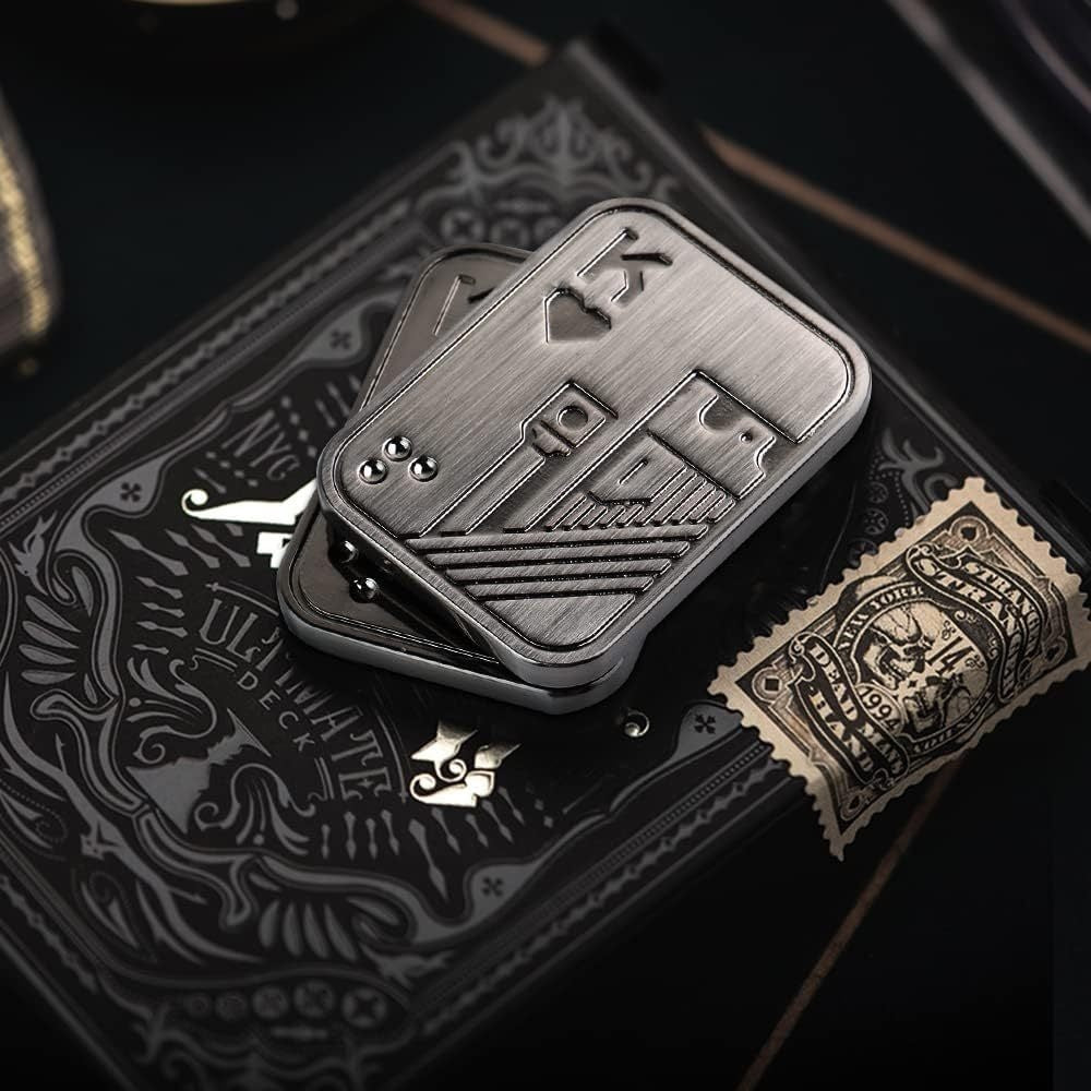 بطاقة دفع بغطاء منزلق من DEEPLAN بتصميم جيروسكوب صغير إبداعي لأطراف الأصابع - برونزي معدني وذهبي، أشكال متنوعة وألوان غنية، لعبة مكتب متينة للاسترخاء، هدية عيد الميلاد للمحترفين، ملحق مكتب، ملحق عصري