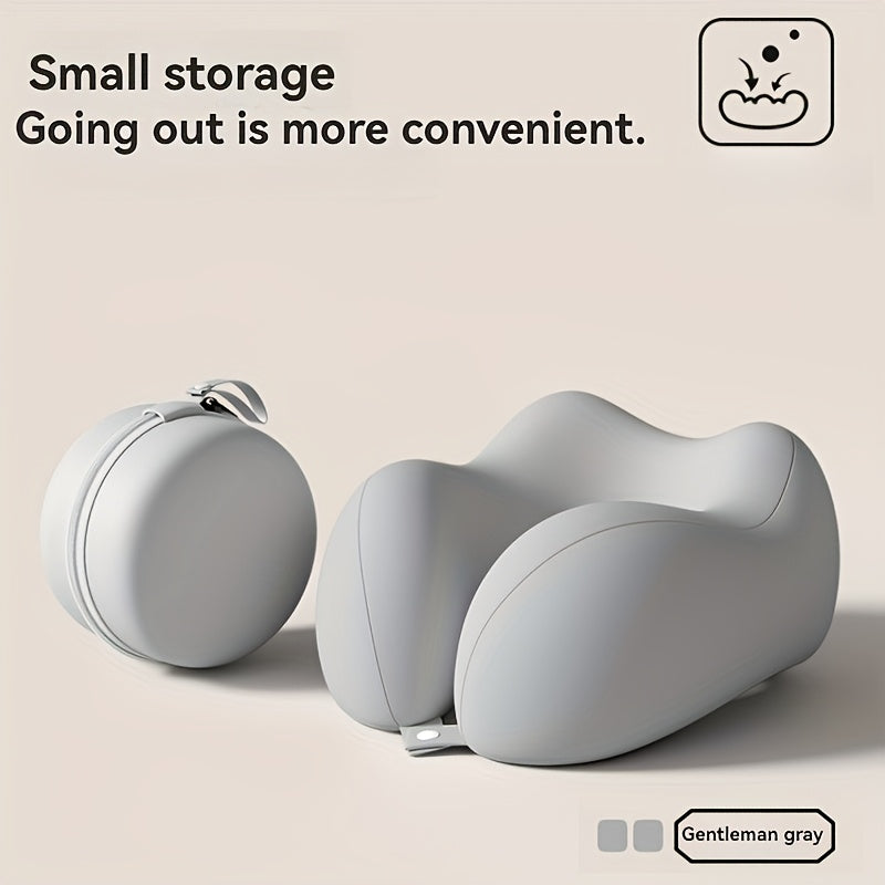 Portable Neck Pillow for Travel &amp;amp; Home Use – Ergonomic Cervical Support, Compact &amp;amp; Easy Storage, Comfortable Sleep, Ideal for Desk, Car, &amp;amp; Long Flights, Slow Rebound, Machine Washable Cover, Lightweight And Portable Travel