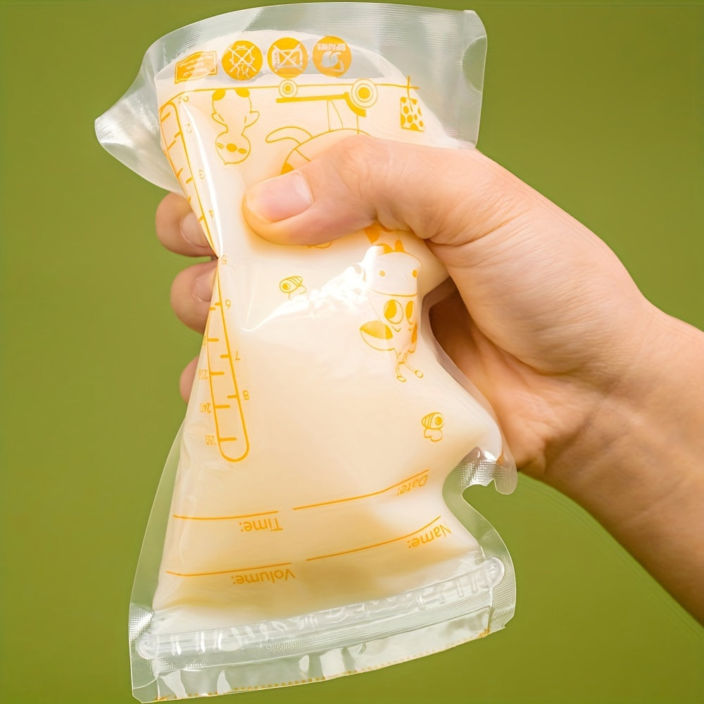 Lot de 30 sachets de lait maternel 8 oz, sans BPA, étanches, autoportants, congélation sûre, avec graduations et étiquette à écrire.