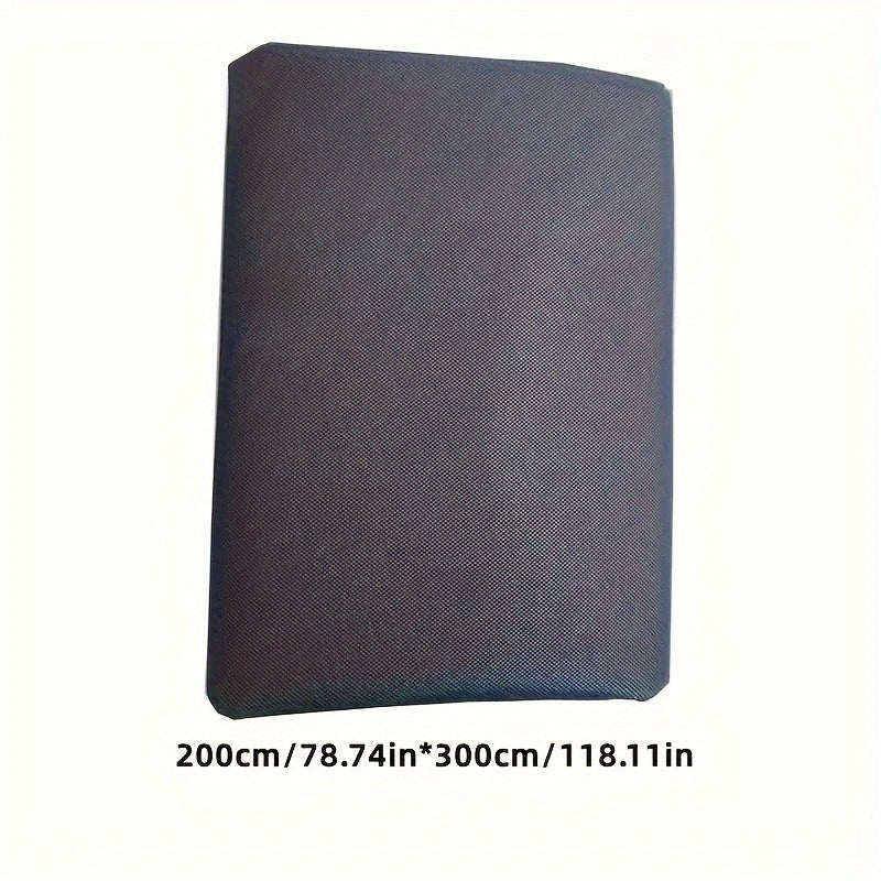 1 Roll Heavy Duty Black PP Non-Woven Landscape Fabric Weed Barrier with Green Stitched Edges - Durable Garden, Vegetable Patch &amp; Flower Bed Weed Control, Light-Blocking &amp; Water Permeable Fabric for Healthy Plant Growth, Veget