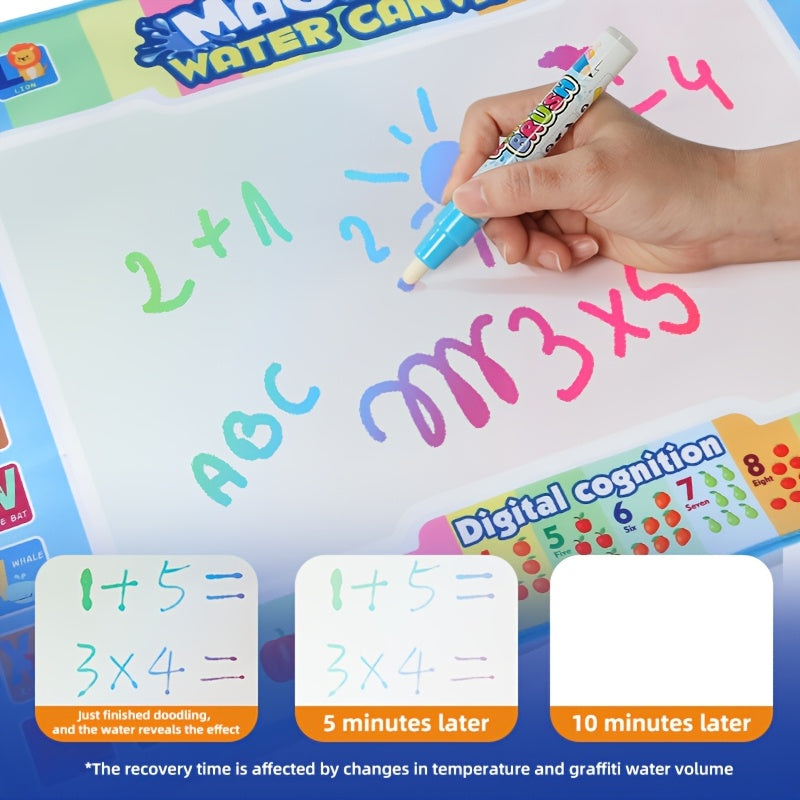 Set toile magique aquarelle pour enfants, portable et réutilisable, idéal pour fêtes, anniversaires et activités créatives.