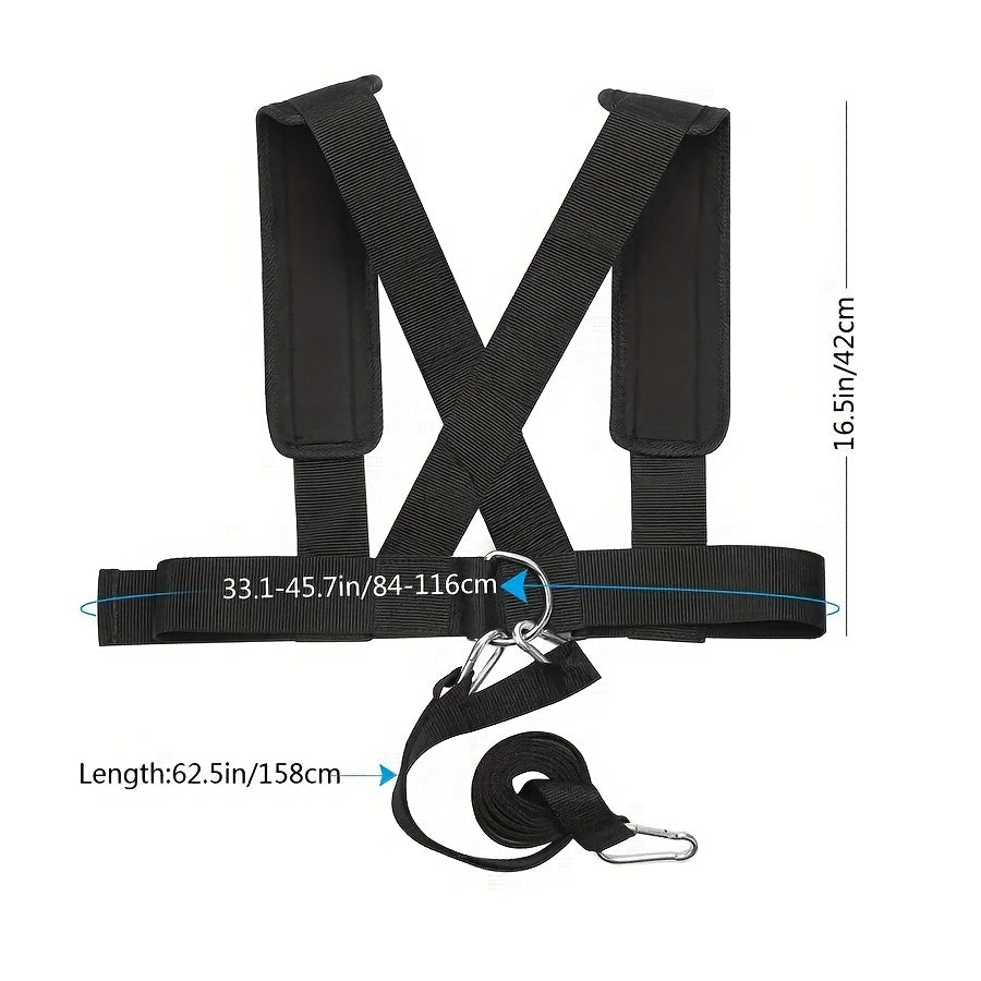 A Fitness Weight Belt, Resistance Bands, And Sled Harness Suitable for Strength, Speed, And Agility Training - Enhance Your Athletic Performance And Achieve Your Fitness Goals Faster.