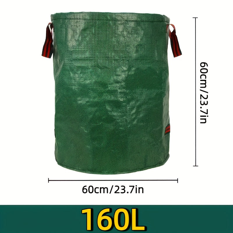 120/160/200L Large Capacity Outdoor Garden Leaf Collection Bag – Durable, Tear-Resistant &amp; Waterproof Material | Suitable for Lawn Fallen Foliage, Pool Debris, Yard Waste, Patio Trash and Laundry Garbage Bags | Easy to Coll