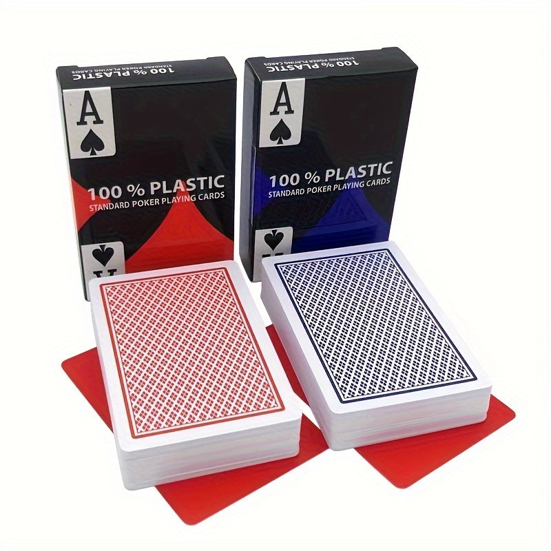Cartes de jeu PVC mat premium, étanches. Design étroit pour une prise améliorée, idéal pour les jeux créatifs et le divertissement.