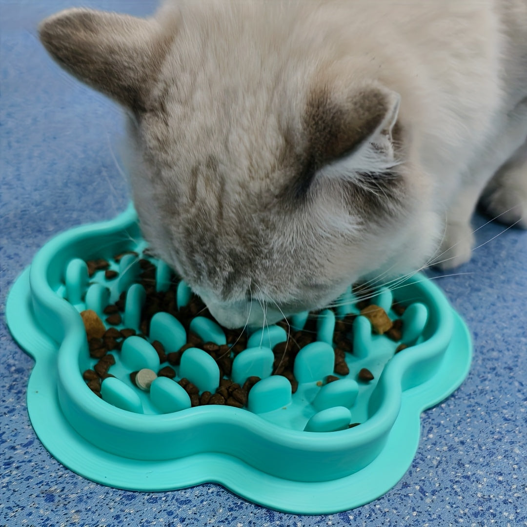 Slow Feeder Dog &amp; Cat Bowl with Anti-Tip Design - Heavy-Duty Silicone Slow Feeder Mat, Non-Slip Base, Spill-Proof Feeder for Cats &amp; Dogs, No Batteries Needed, Ideal Gift for Dog Owners ()