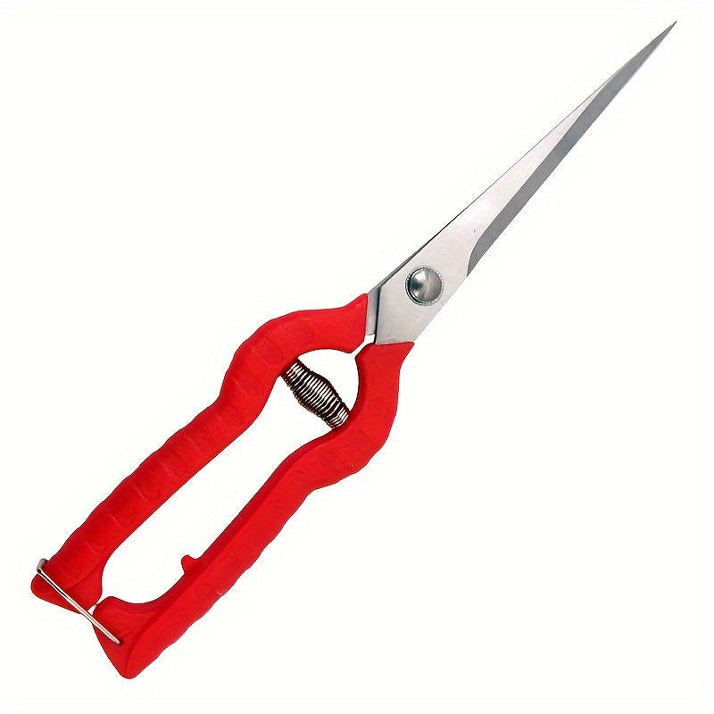 Professional Garden Pruning Shears with Ergonomic Red Handle - Stainless Steel Blades, Sharp Cutting Edges &amp; Comfort Grip for Hardscape, Flower Beds, and Landscaping, Garden Pruning Shears, Hardscape Maintenance, Classic Garden