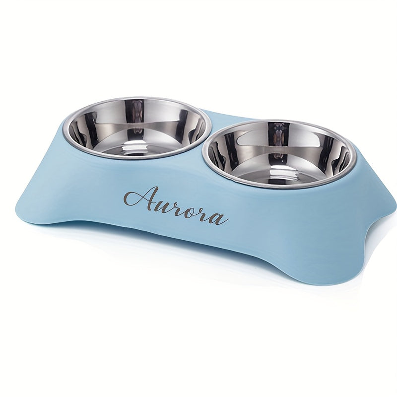 (Customized) Personalized 1pc, dual-use pet bowl, dual-use eating and drinking, neck protection, suitable for cats, dogs and other pet eating utensils, Pet Feeding Bowl, Dualpurpose Pet Dish, Ergonomic Pet Dish, Spillproof De