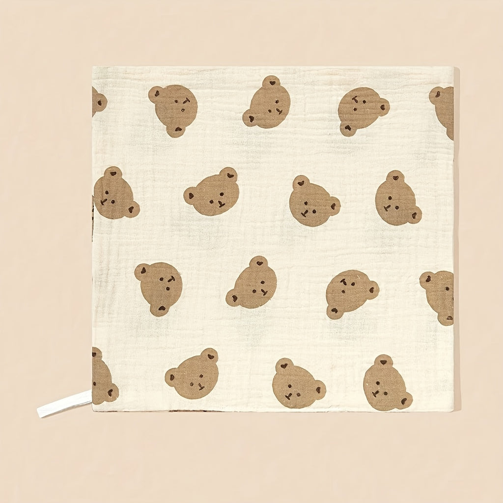 5 serviettes pour bébés, motifs adorables, douces, idéales pour le bain, la poussée dentaire et les moments de jeu.