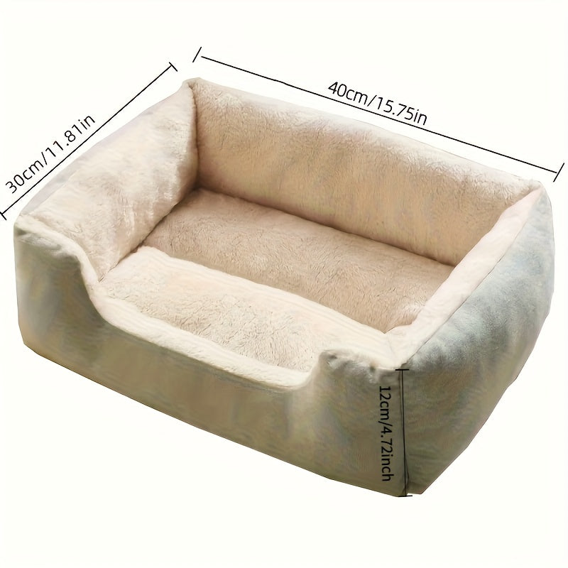 A Cozy Plush Pet Bed Suitable for Cats And Small Dogs, Available in Four Colors: Green, Gray, Brown, And Pink. This Cat Bed Is a Comfortable Pet Sofa That Requires No Assembly, Dog Bed, Cat Bed/cat Cushion/cat Cloud Sofa, Dog