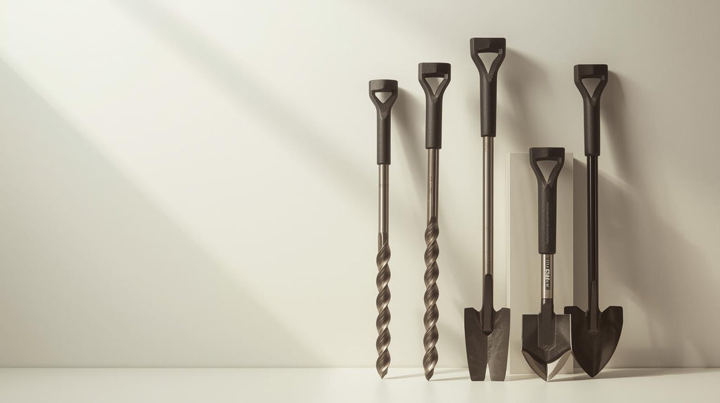 Heavy-Duty Spiral Drill Bit for Gardening &amp; Lawn Care - 3/8" Hex Shank, Sharp Blades, Ergonomic Handle, Multi-Size (3/4" to 2" Heads) for Digging, Sod, Weeding, Weed Removal, Garden Tool, Robust Construction, Durable Construc