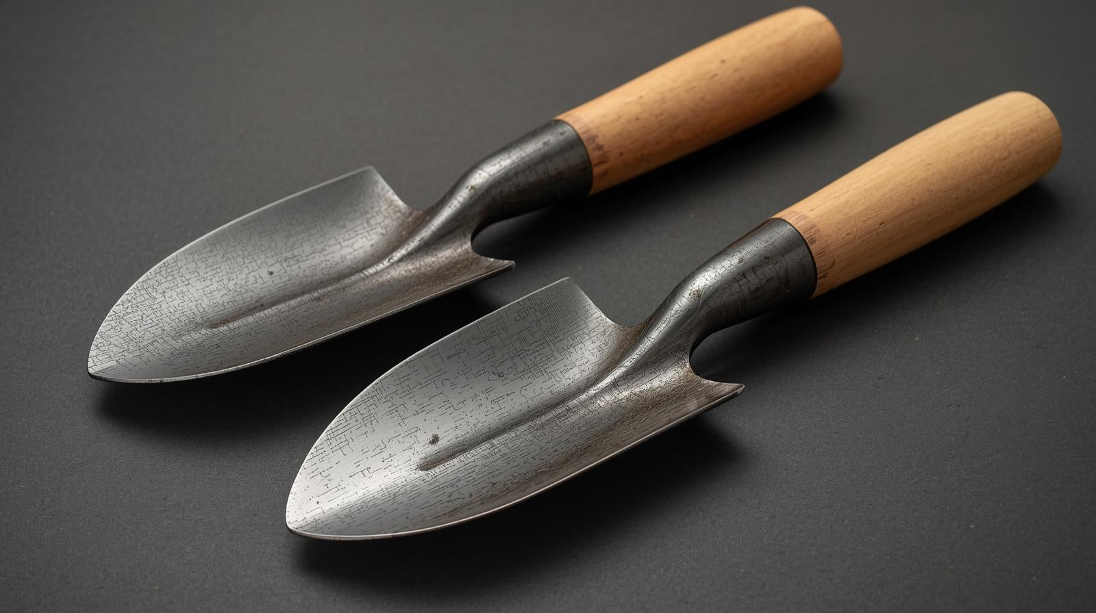 2-Pack Heavy Duty Gardening Shovels - 32.0cm Manganese Steel Garden Hand Shovels with Ergonomic Wooden Grip - Durable Metal Flower &amp; Vegetable Digging Tools Without Electricity