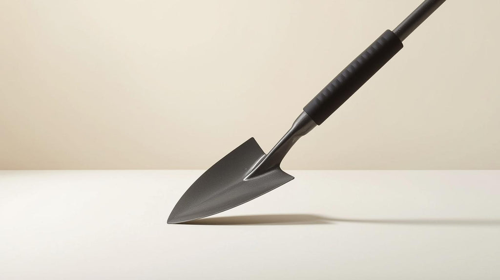 Pelle de jardin en acier carbone robuste Poignée ergonomique en caoutchouc, idéale pour planter, creuser et transplanter, outil durable pour jardinage et entretien des sols.