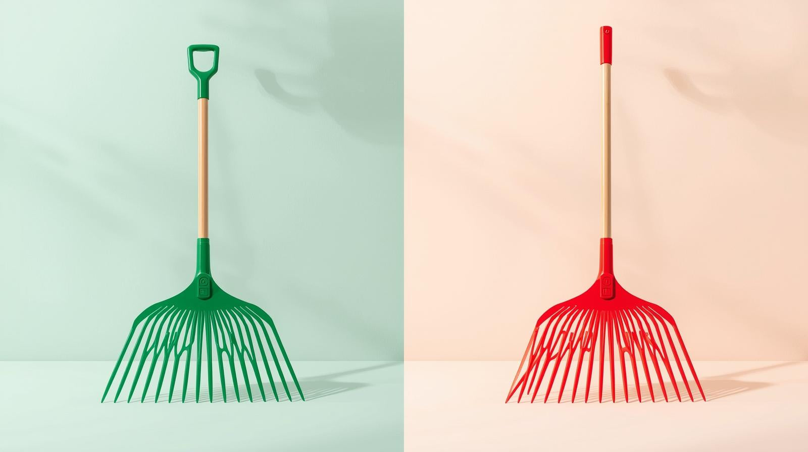 مجرفة يدوية قابلة للتعديل لجمع الأوراق - أداة بلاستيكية متينة للحديقة بمقبض مريح، 3 ألوان (أحمر/أخضر/أبيض) لتنظيف الحديقة والعشب، وجمع أوراق فعال، مثالية للاستخدام السكني والتجاري، ومعدات العناية بالعشب