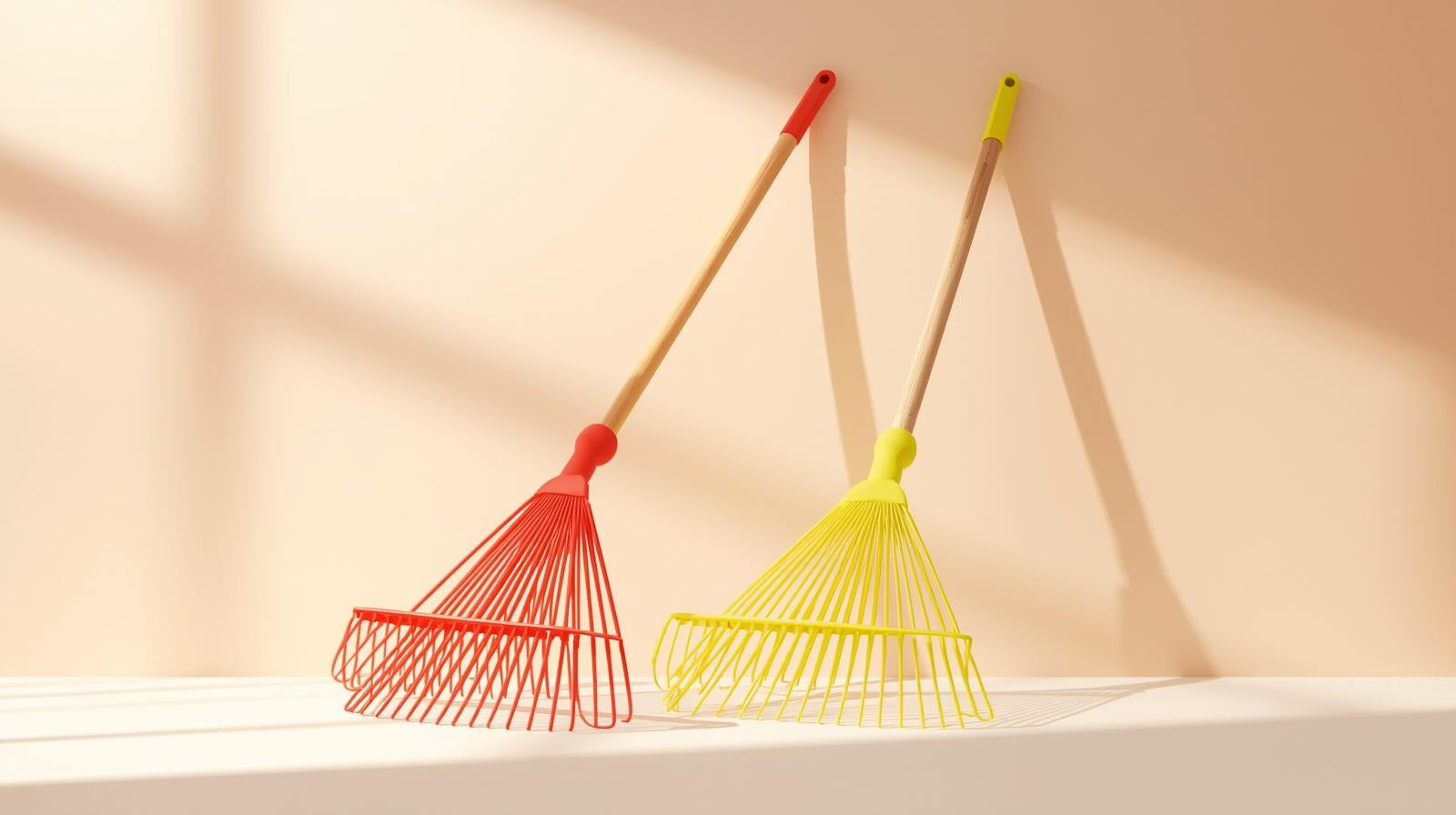 1-Pack Heavy-Duty 20-Tooth Plastic Leaf Rake with 20 Teeth - Lightweight Tool for Lawn, Garden, Driveway, Sidewalk - Efficient Leaf Collector for Fall, Durable Blower/Shovel Attachment Compatible (for &amp; Professional)