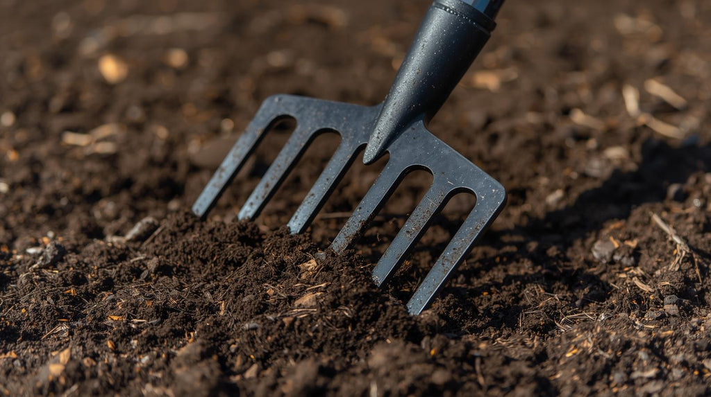 1pc Chuangyi Network Heavy Duty Carbon Steel Garden Hand Rake with Ergonomic Rubber Grip - Multi-Pronged Mini Hand Cultivator for Digging, Raking Leaves, Weeding, Lawn Care &amp; Soil Aeration - Durable Gardening Tool, Weeding Eq