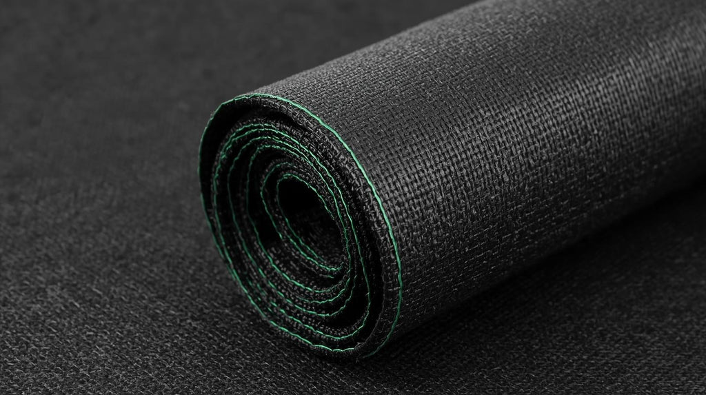 1 Roll Heavy Duty Black PP Non-Woven Landscape Fabric Weed Barrier with Green Stitched Edges - Durable Garden, Vegetable Patch &amp; Flower Bed Weed Control, Light-Blocking &amp; Water Permeable Fabric for Healthy Plant Growth, Veget