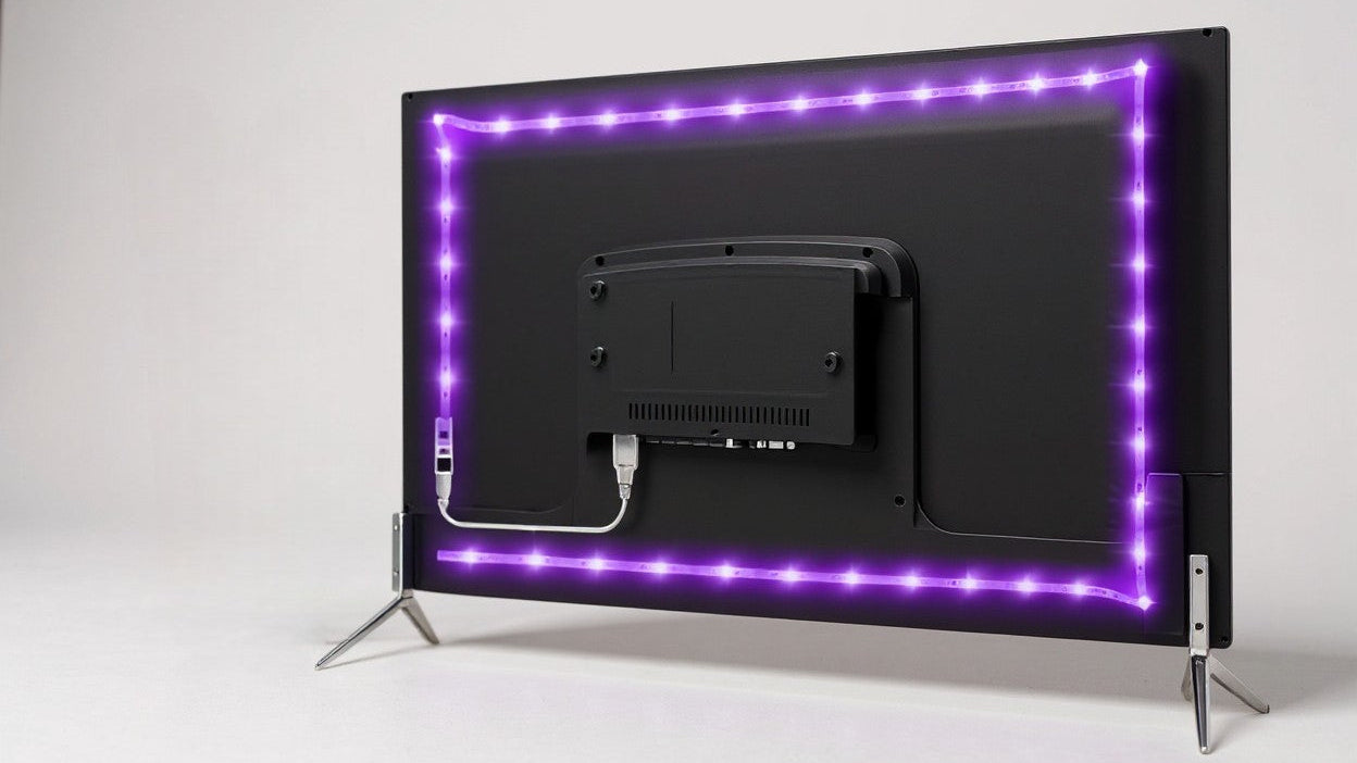 1pc 196-Inch LED Backlight TV Light Bar - 8-Color Adjustable, Smart TV LED Lighting with Dynamic Modes, Ideal for Gaming Room &amp; TV Background Decor, Environment Lighting, TV Lighting | Colorful Ambiance | USB Power Source, TV