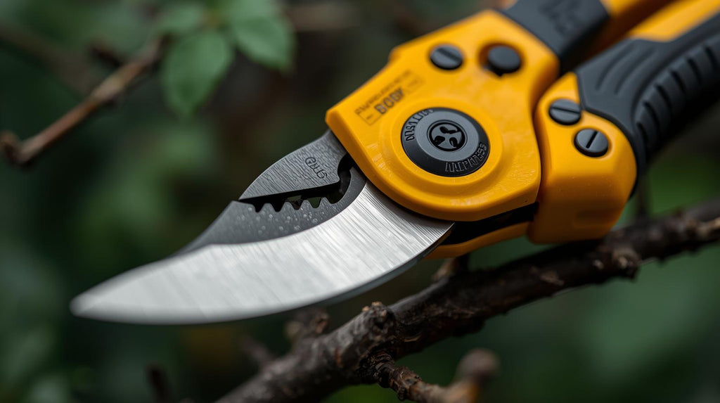 Sécateur multifonction robuste, lame acier SK5 tranchante, portable, pour branches épaisses, tiges de fleurs et arbres fruitiers, économe en effort.