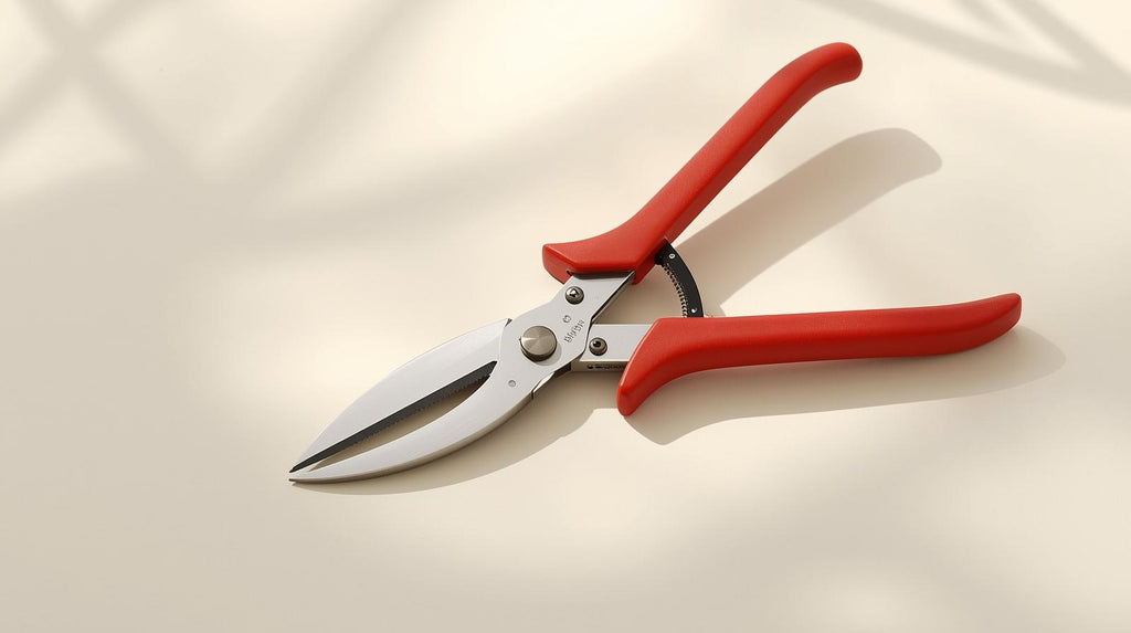 Professional Garden Pruning Shears with Ergonomic Red Handle - Stainless Steel Blades, Sharp Cutting Edges &amp; Comfort Grip for Hardscape, Flower Beds, and Landscaping, Garden Pruning Shears, Hardscape Maintenance, Classic Garden