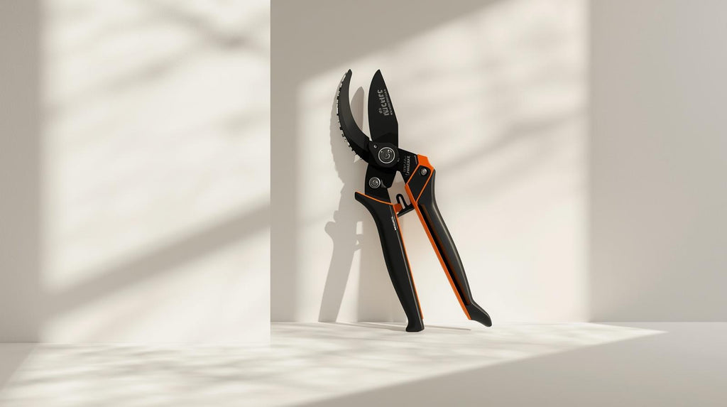 Sécateur professionnel à titanium 8,5" (T13) Lames ultra-tranchantes pour tailler arbustes, haies et plantes, outil de jardinage manuel robuste et durable.