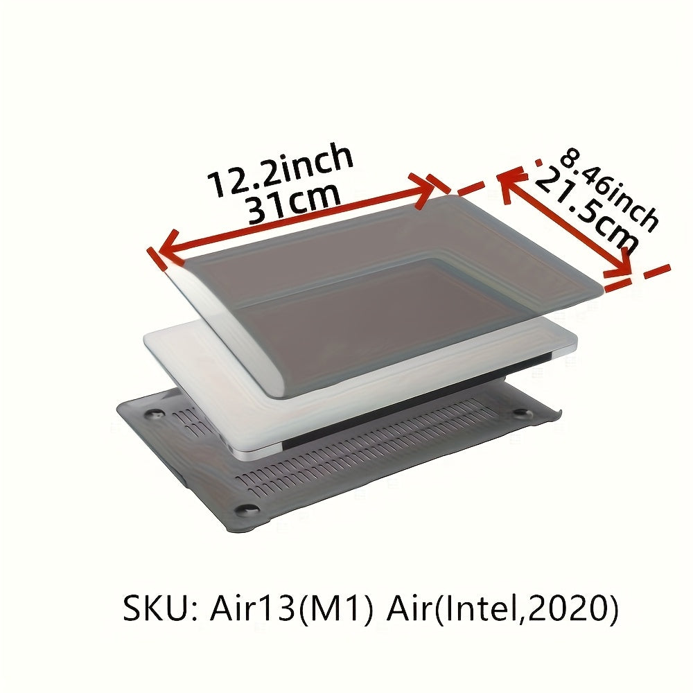 Coque MacBook Air/Pro Ultra-Fine Transparent : Ensemble 2 pcs (couvercle + base), finition mate, protection légère et discrète, haute transparence.