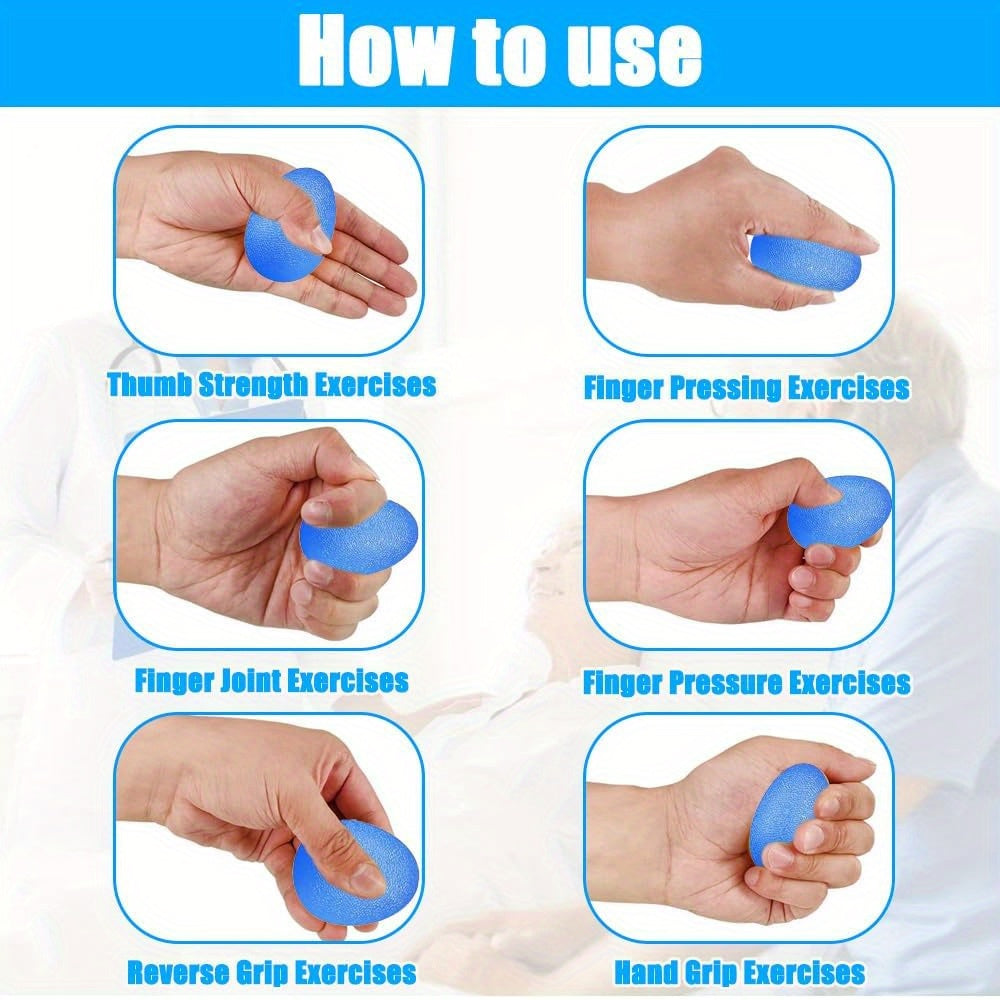 Lot de 4 ou 6 balles d'exercice pour mains, en PC et ABS, idéales pour renforcer la prise, soulager l'arthrose et améliorer la motricité.