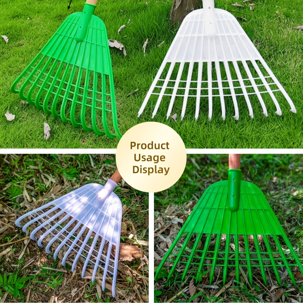 مجرفة يدوية قابلة للتعديل لجمع الأوراق - أداة بلاستيكية متينة للحديقة بمقبض مريح، 3 ألوان (أحمر/أخضر/أبيض) لتنظيف الحديقة والعشب، وجمع أوراق فعال، مثالية للاستخدام السكني والتجاري، ومعدات العناية بالعشب