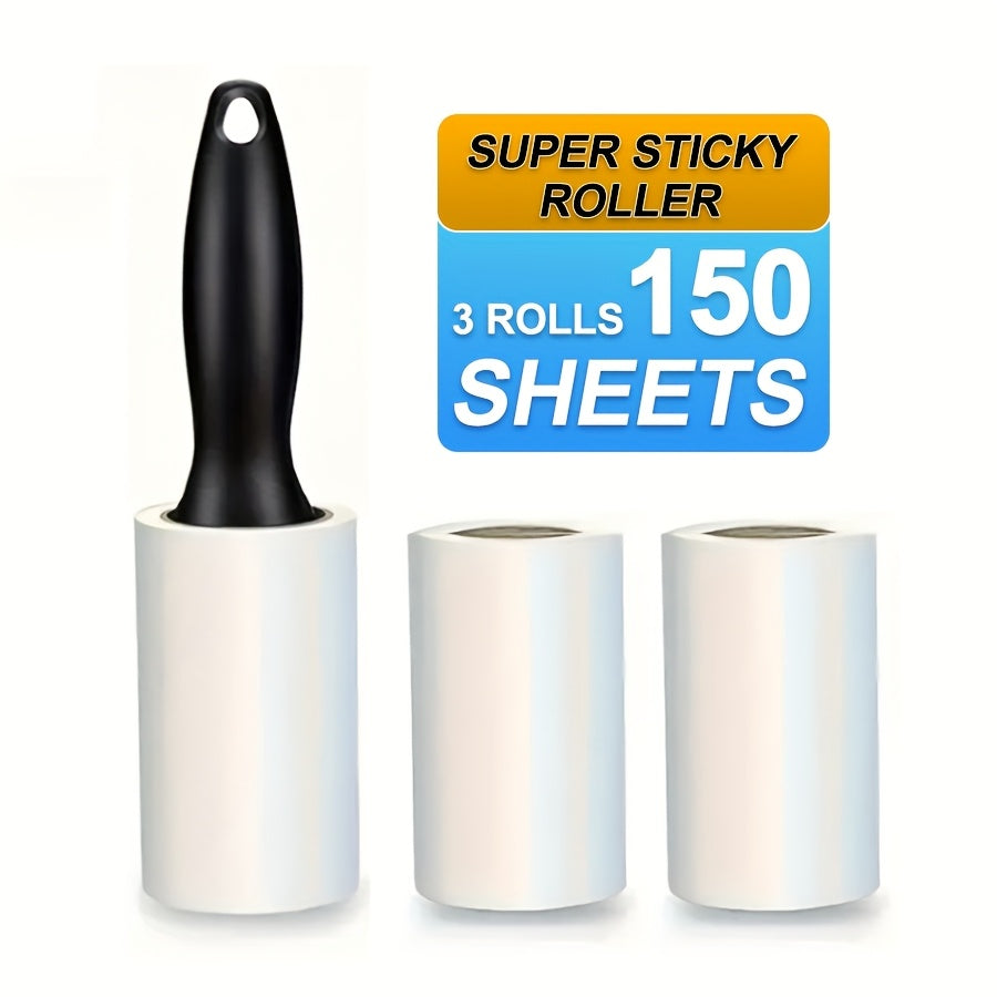 Super Strong Lint Roller, 1 Roll of 50 Sheets, Suitable for Clothes, Carpets, Sofa Covers, and Various Surfaces- Essential Household Lint Removal Tool, Surface Cleaning, Portable Design, Compact Roller, High Quality Roller, Du
